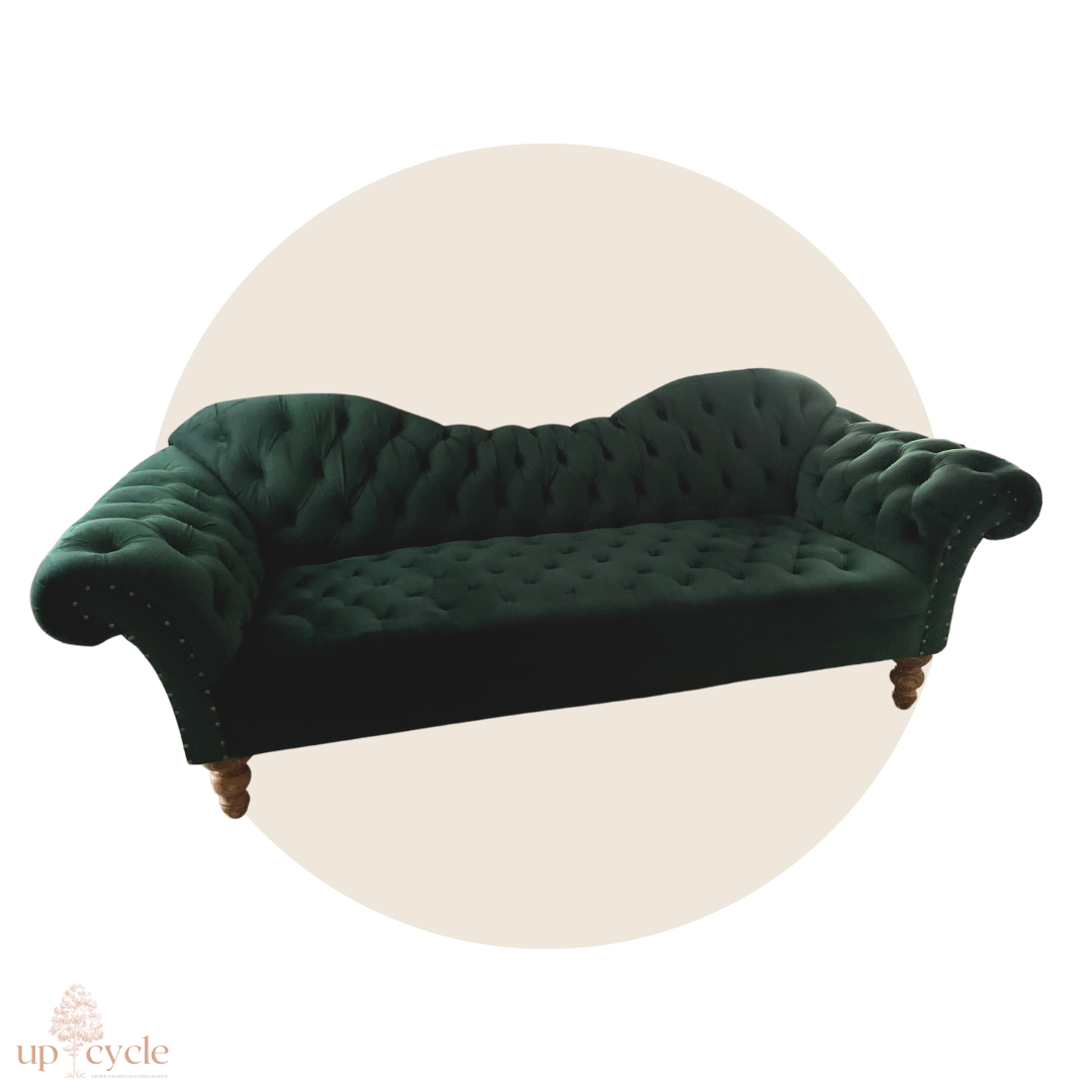 Sofá Estilo Chesterfield Verde - Agustina Atelier