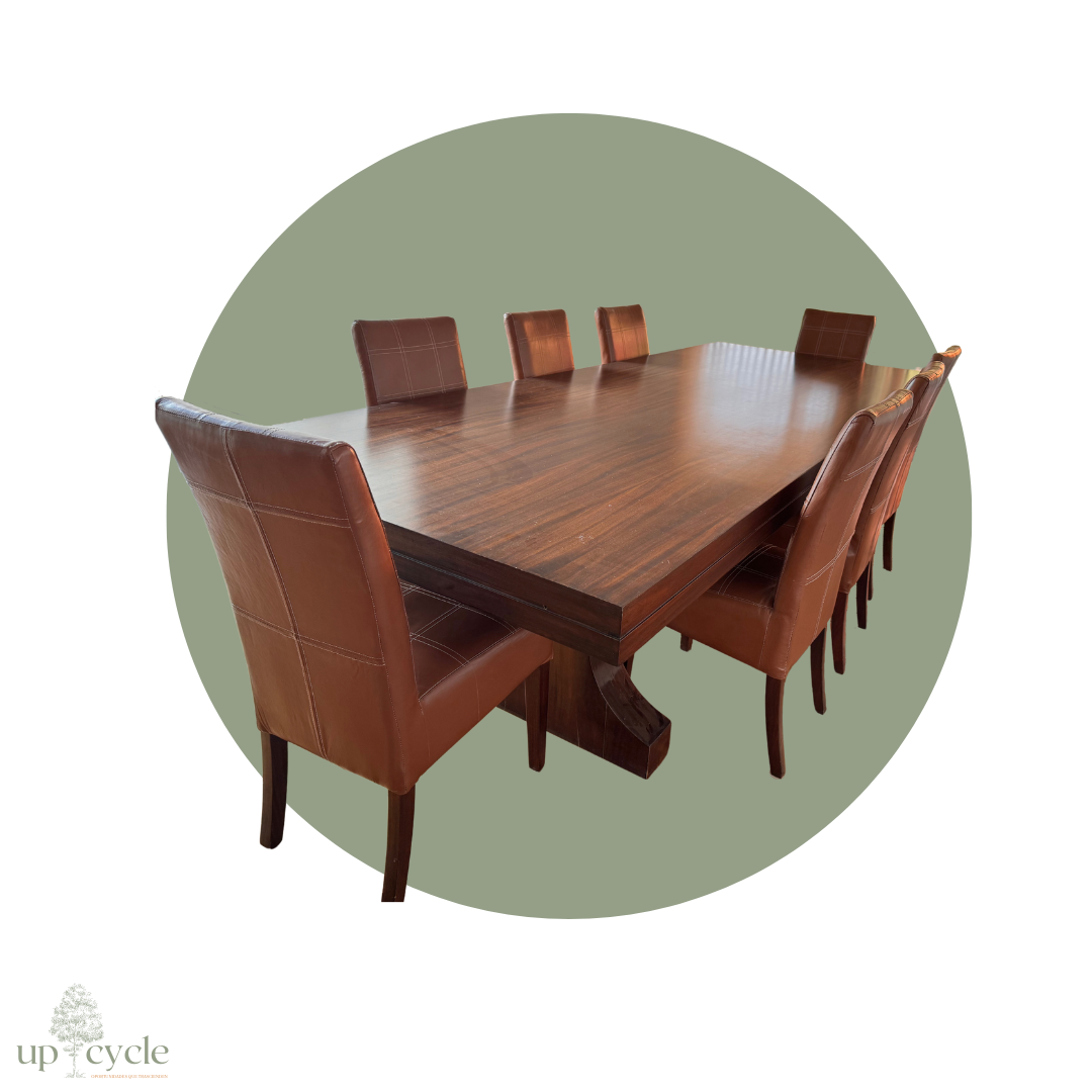 Mesa de Comedor de Caoba para 12 -14 Personas con Extensiones