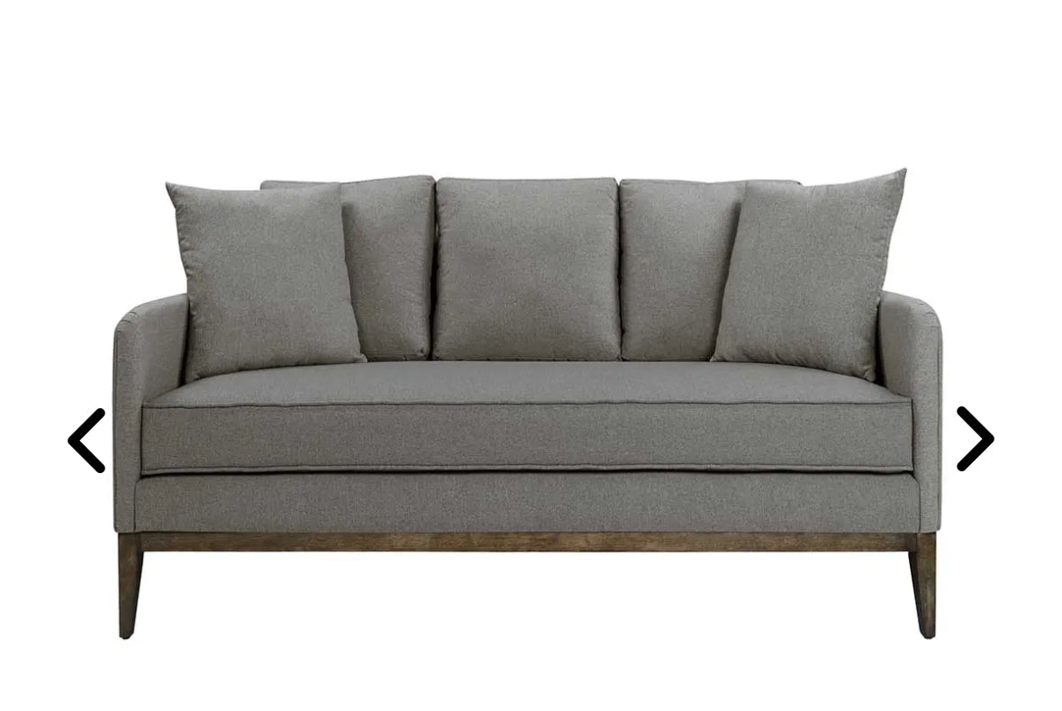 Sofá de 2 Plazas / Loveseat de Tela Gris - GAIA